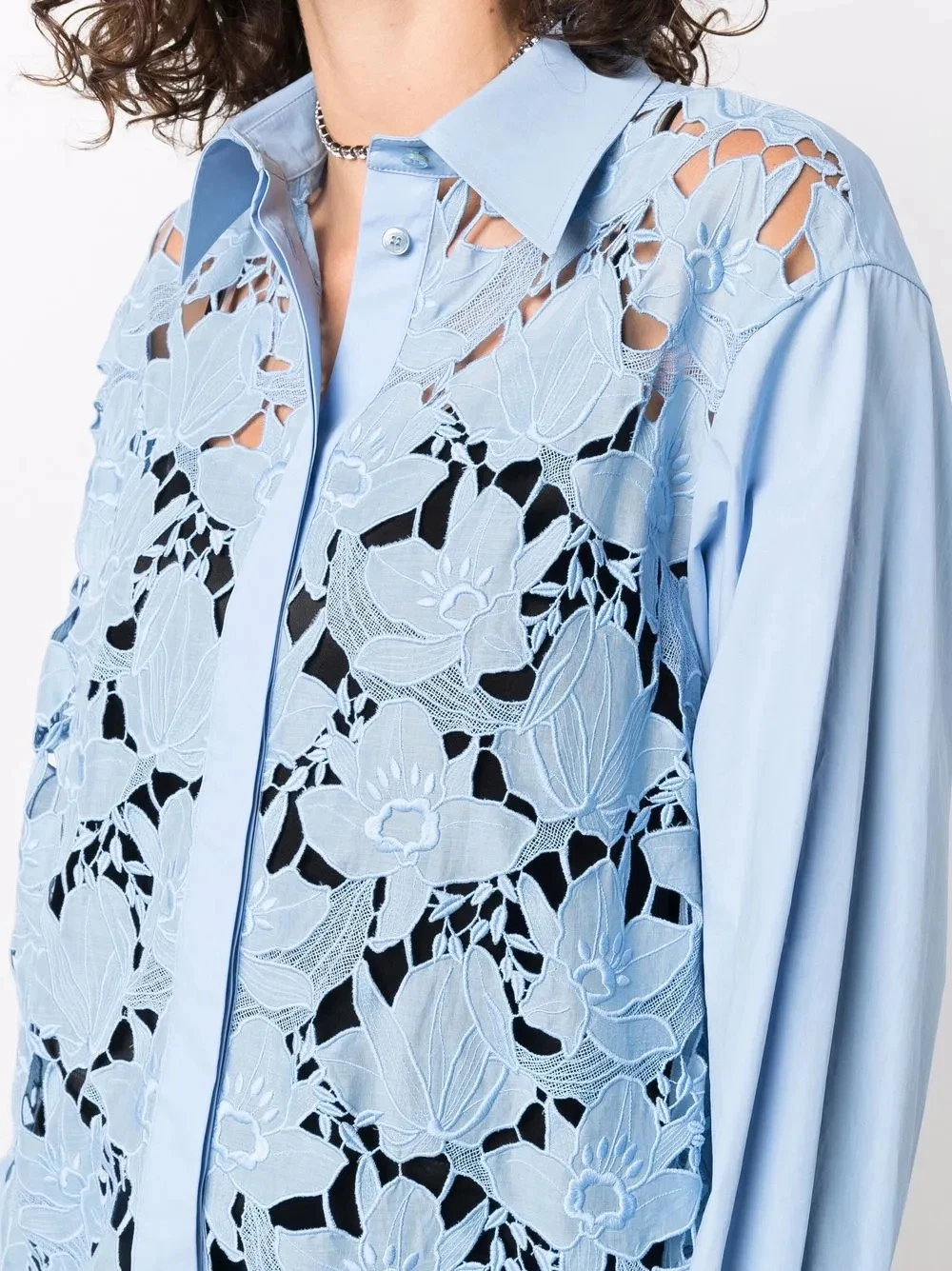 Camicia Valentino Garavani manica lunga in pizzo