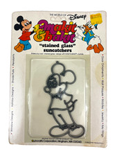 NEW - Vintage 1981 Make It Bake It Disney Mickey Mouse Stained Glass Suncatcher