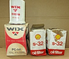 Vintage NOS Shell & Wix Oil Filters (lot of 4)