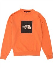 THE NORTH FACE Womens Graphic Sweatshirt Jumper UK 10 Small Orange AT04