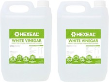 Hexeal White Vinegar 10L – 2 x 5L of Food Grade White Vinegar for Cooking, Clean 0.97 per litre