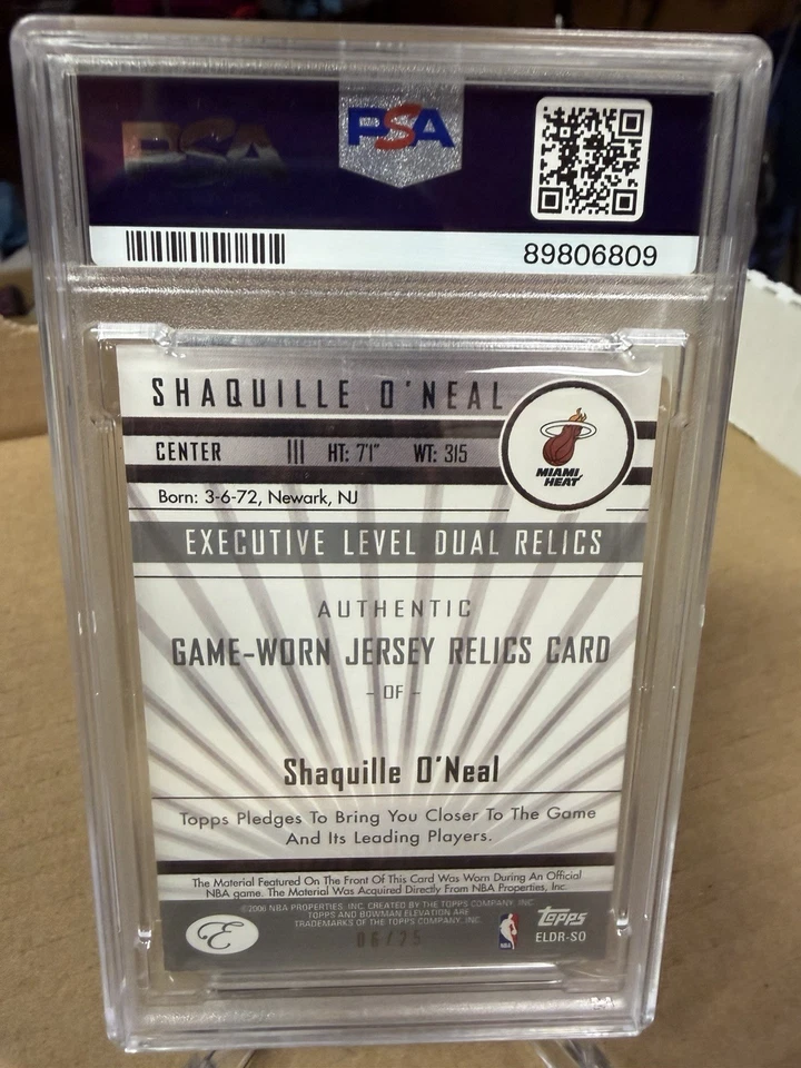 2006-07 Bowman Elevation -Executive Level Dual Relics Shaquille O'Neal Gold /25 - Image 3 of 4