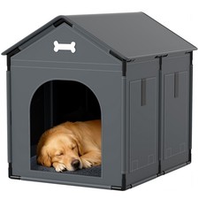 Extra Large Dog House Indoor with Plush Cushion, Dog Kennel for Inside with S...