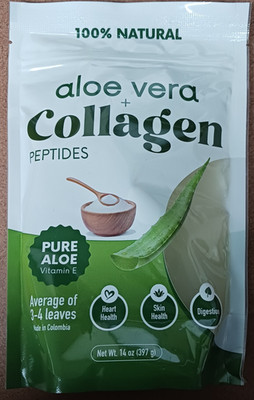 100% Natural Pulp Real Aloe Vera With Collagen Peptides, 14 oz.