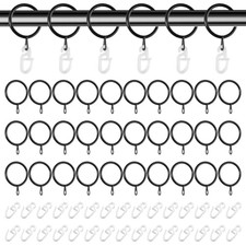 30 Pièces Anneaux de Rideau avec 30 Pièces Crochets de Rideau, Anneaux de Rid...