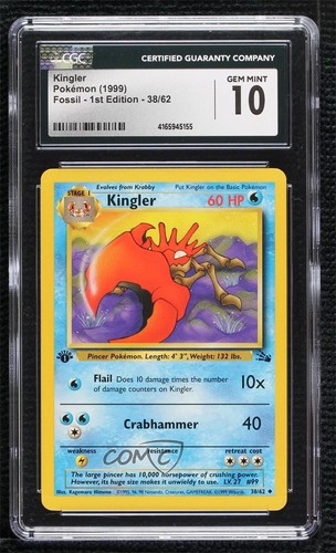 Kingler (1st Edition) graded CGC 10 for sale on eBay