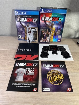 NBA 2K17 Legend Edition Kobe Bryant PS4 CIB Controller, Manual, Poster, 2 Cards