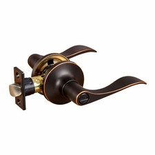 Oil Rubbed Bronze Privacy Lever, Bed and Bath Door, Design House, 728006