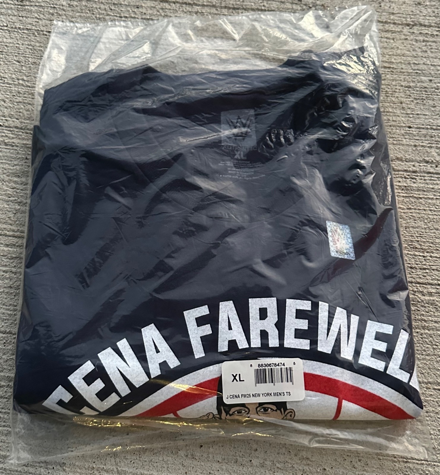 Authentic WWE John Cena Farewell Tour 2025 New York City Shirt XL Final Raw NYC