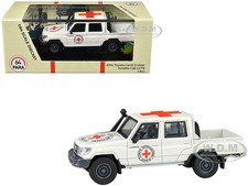 2014 TOYOTA LAND CRUISER LC 79 PICKUP RED CROSS 1/64 BY PARAGON PA-55683