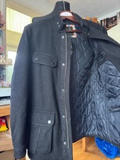 Barbour Allonby Men’s Wool Field Coat In Black, Size S Small