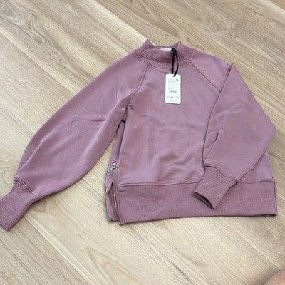 Varley DoubleSoft Loxley Raglan Boyfriend Half Zip Sweatshirt Pink XS