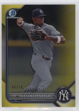 2022 Bowman Chrome Prospects Yellow Refractor 48/75 Alexander Vargas 0or4