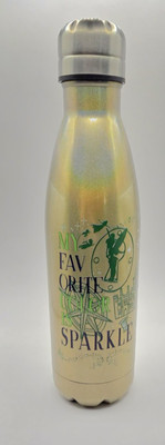 2022 Tinker Bell My Favorite Color Is Sparkle Stainless Water Bottle Disney NWT