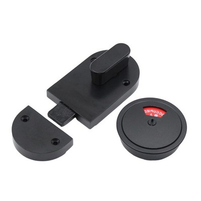 Black Zinc Alloy Public Toilet Lock Door Lock Indicator Vacant Engaged