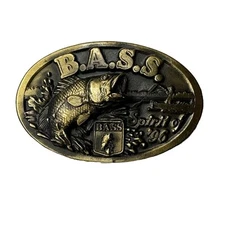 B.A.S.S. Spirit of '96 Bass Anglers Sportmans Society Belt Buckle Adults Vintage