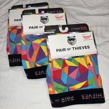 3 Pac Pair Of Thieves Men's Super Fit Mesh Magic Boxer Brief Trevor Project XXL