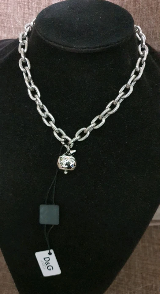 Dolce & Gabbana D&G DJ0878 Acero Inoxidable Auténtico Collar Vintage Nuevo Foto 2 de 4