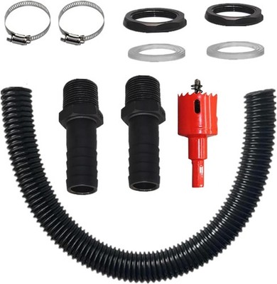 Regentonnen Verbinder Pipe Link Kit Universal Fass Tank Verbindung Überlauf Set