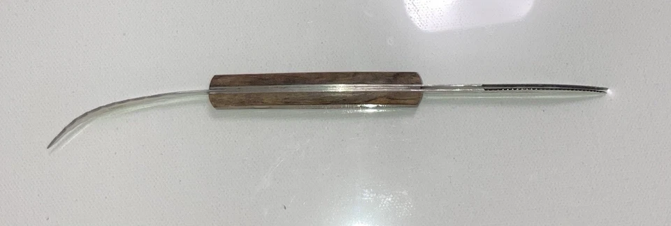 Cuchillo Norpro de acero inoxidable de doble hoja para pomelo cítricos - mango de madera Foto 2 de 3