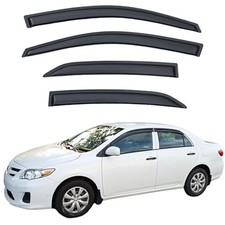 Rain Guards Compatible with 2009-2013 Toyota Corolla, Acrylic Slim Style