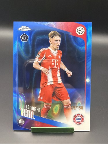 2025-26 Topps Chrome UEFA Lennart Karl Rookie Blue Lava Refractor /150 #187 RC
