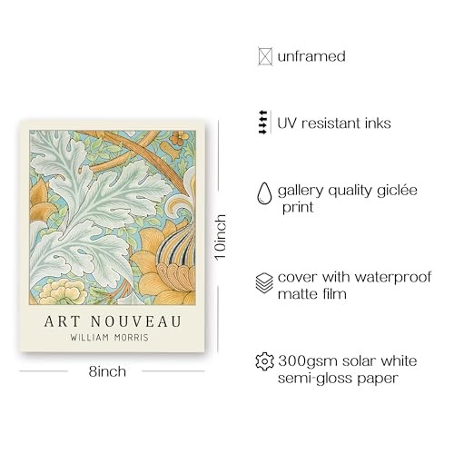 Bzstyleart Sage Green Wall Art Prints - Set Of 9 Botanical Posters For Room Decor