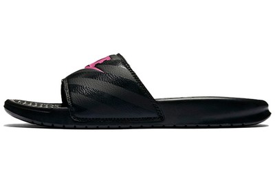 Nike Benassi Jdi Black Vivid Pink-Black Womens-343881-061