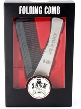 Jack The Barber Stainless Steel Flip Folding Comb, Brand New