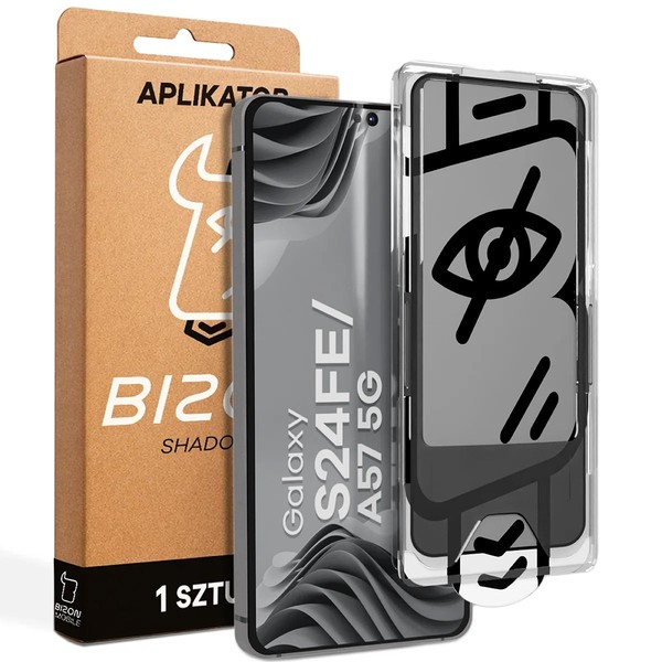 Sichtschutzglas + Applikationsrahmen FüR Galaxy S24 FE/A57 5G Bizon Blickschutz-image