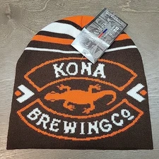 Kona Brewing Co Beanie Hat Adult OSFM Brown Lizard Cap America