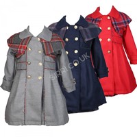 Girls Winter Coat With Dress Girls Grey Navy Red Formal Coat Dress Set 2 To 8 Girls Winter Coat With Dress Girls Grey Navy Red Formal Coat Dress Set 2 To 8