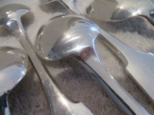 Vintage French silver-plated 11 soup spoons Christofle Cluny 20,7cm - Picture 9 of 11