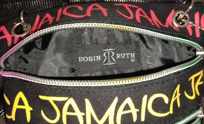 Robin Ruth RR JAMAICA Bolso de Pasaporte Bandolera Doble Cremallera Bolsa de Viaje Rastafar Foto 3 de 4
