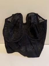 Goddess Black Lace Bridal Bustier, Size 46 F, New With Tag