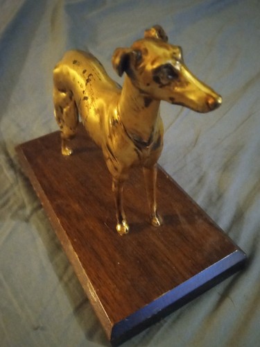 Vintage A. Flauder Bronze Greyhound Whippet Dog Statue Weidlich 2292 !¡RARE¡! - Picture 10 of 20