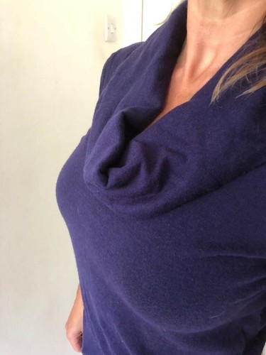 H&M Purple Short Sleeved Fitted Jumper size Medium - Picture 3 of 5