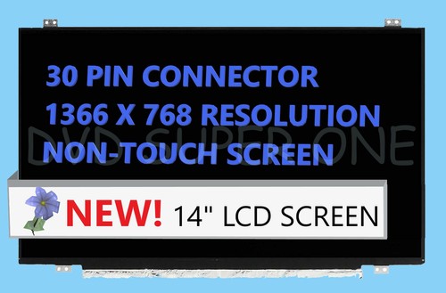 BOE NT140WHM-N31 860574-001 14.0" 1366x768 30PIN Glossy LED LCD Screen - Bild 1 von 10