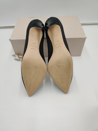 Women's Sarah Jessika Parker Fishnet Fawn Black Mesh Glow Pump EU 39.5(US 9) M - Picture 7 of 8
