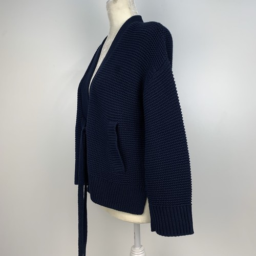 Madewell Tie Front Cardigan Knit Blue Womens Size XS - Picture 3 of 11