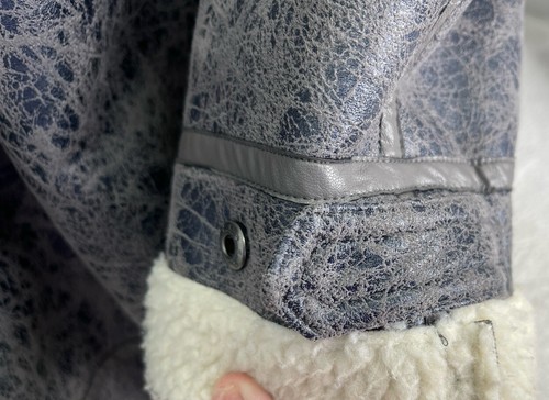 Free Soldier 3XL Blue Grey Warm Coat Chest 54-56 Faux Leather Washable - Picture 10 of 11