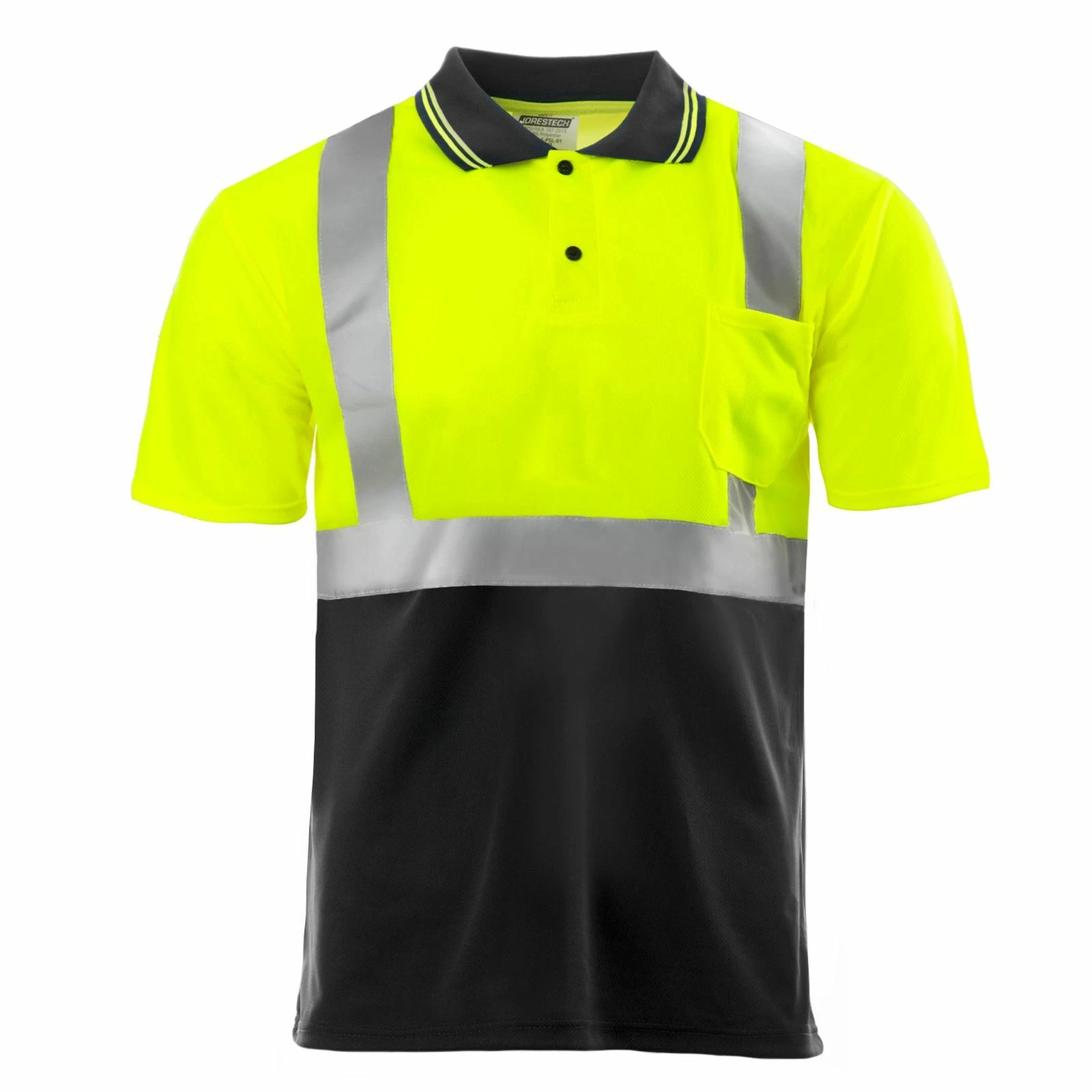 Printed NEW JORESTECH ANSI/ISEA Class 2 Safety Reflective Quick-Dry Polo Shirts image 4