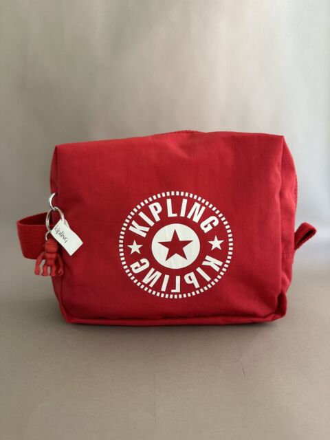 Kipling Parac Small Toiletry Bag Red With Monkey Key Chain! Kipling Parac Small Toiletry Bag Red With Monkey Key Chain!