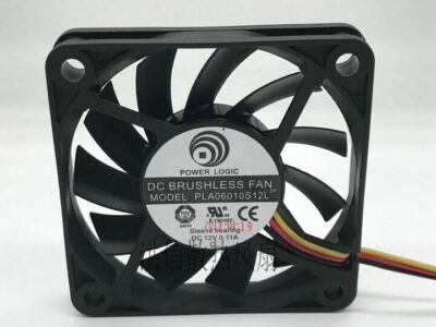 1 pcs  POWER LOGIC Fan PLA06010S12L  DC12V 6010 6CM 3 pin ultra-thin cooling fan