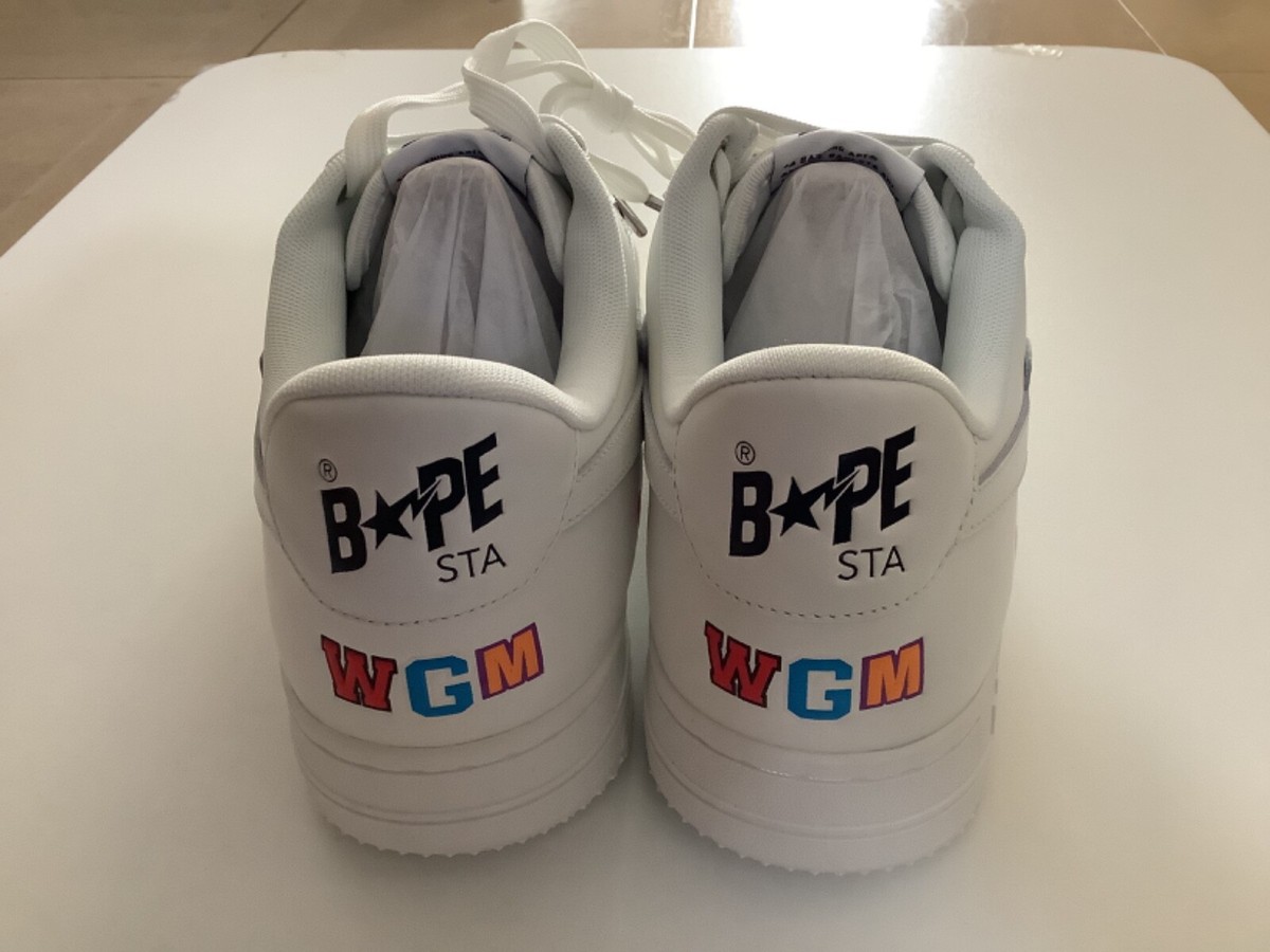 BAPE STA™ #9 MENS SHOES IVORY/WHITE SIZE‎ 8.5 NEW WITHOUT BOX COMME des GARCONS OSAKA × A BATHING APE BAPE STA White Men main image 2