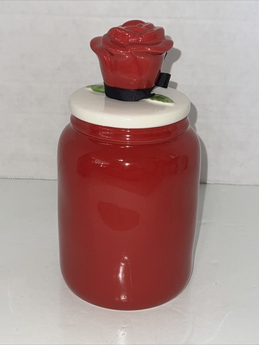 Rae Dunn Disney 'Til The Last Petal Falls Baby Rose Topper Canister ~ Brand New - Picture 15 of 20