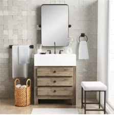 24 x 35 in. Modern Rectangle Framed Decorative Mirror Metal Vertical or Horizont