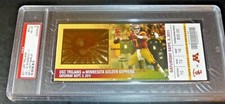 2011 USC TROJANS VS MINNESOTA FULL FOOTBALL TICKET (MATT BARKLEY) PSA 8