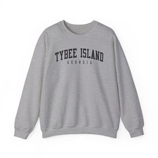 Tybee Island Georgia Sweatshirt Gifts Crew Neck Long Shirt Crewneck Men Women