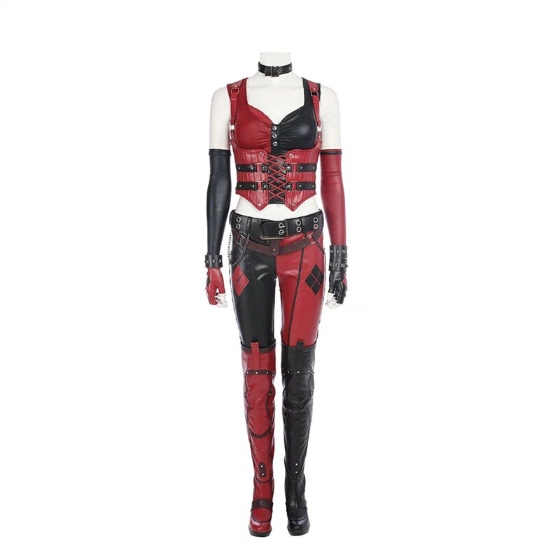 The Batman DC Harley Quinn Cosplay Custome Set Boots Vest Women Halloween Lot - Image 4 of 4